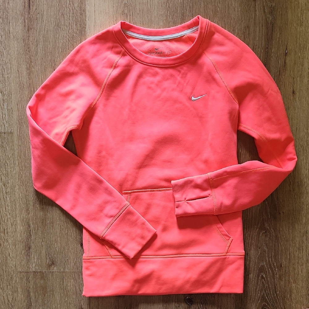 Nike Women's Hot Pink Sweatshirt-ThermaWear Xs